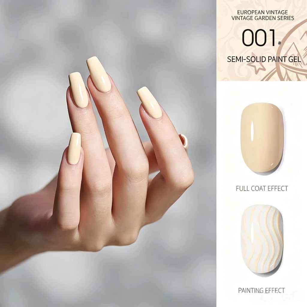 18 Colors Semi‑Solid Nail Paint Gel, Non‑Wipe Cream Gel for Nail Art Painting, Liner & DIY Manicure