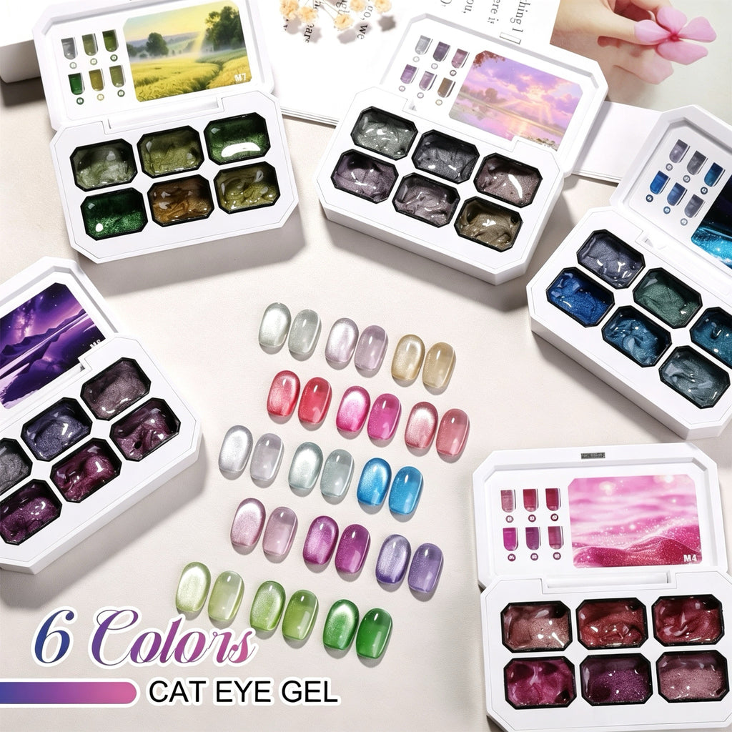 6 Colors Chameleon Magnetic Cat Eye Gel Polish Set