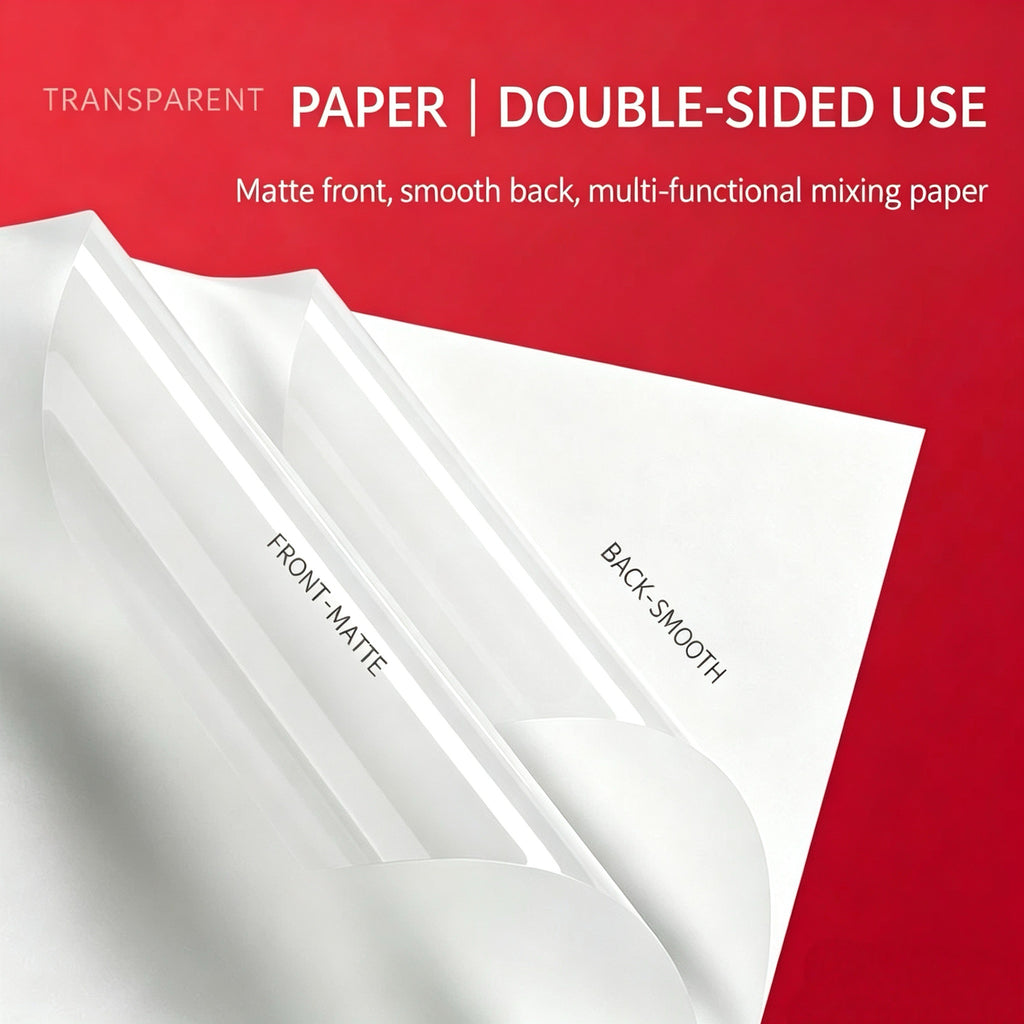 Double‑Sided Nail Mixing Paper, Matte & Smooth Disposable Transparent Palette Paper For Patting Gel Color Mixing Nail Art