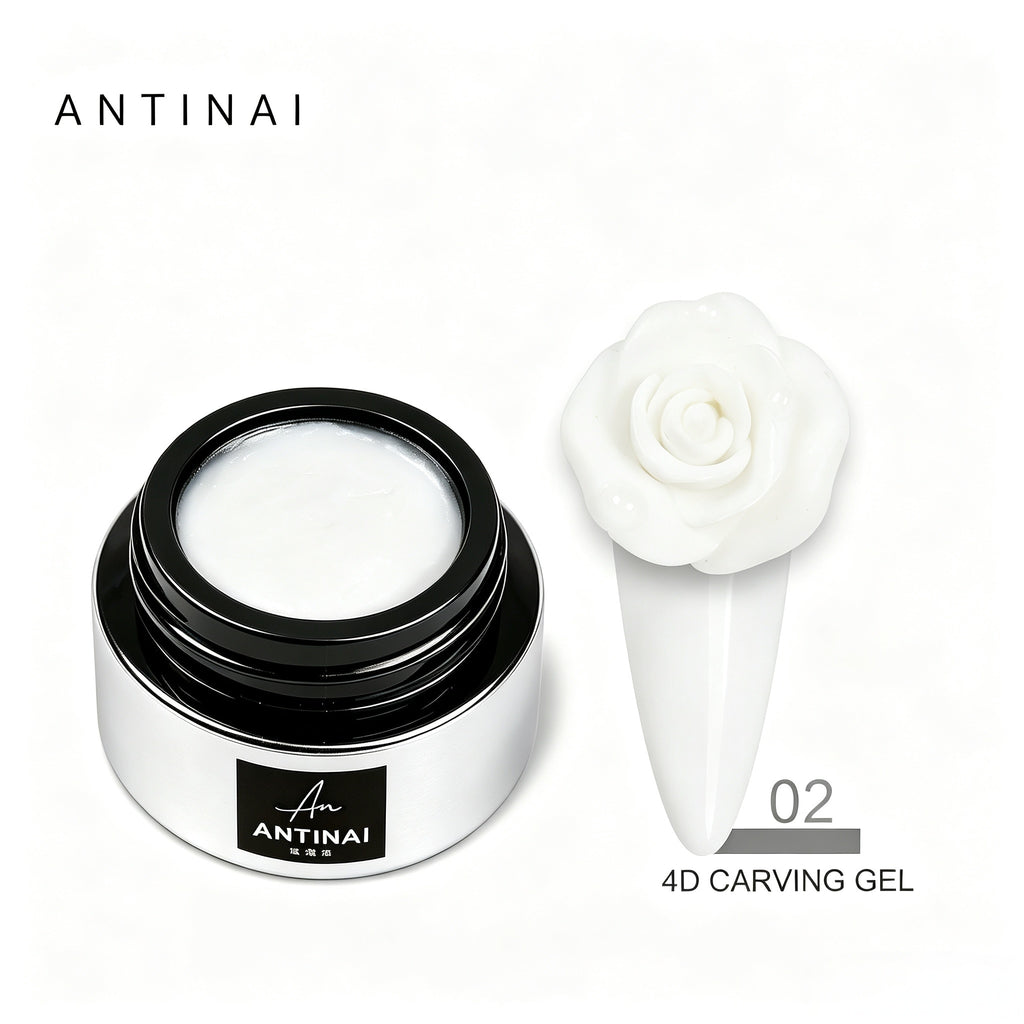 ANTINAI 12‑Colors 4D Nail Carving Gel Non‑Wipe Sculpture Gel for 3D Nail Art Modeling DIY Manicure