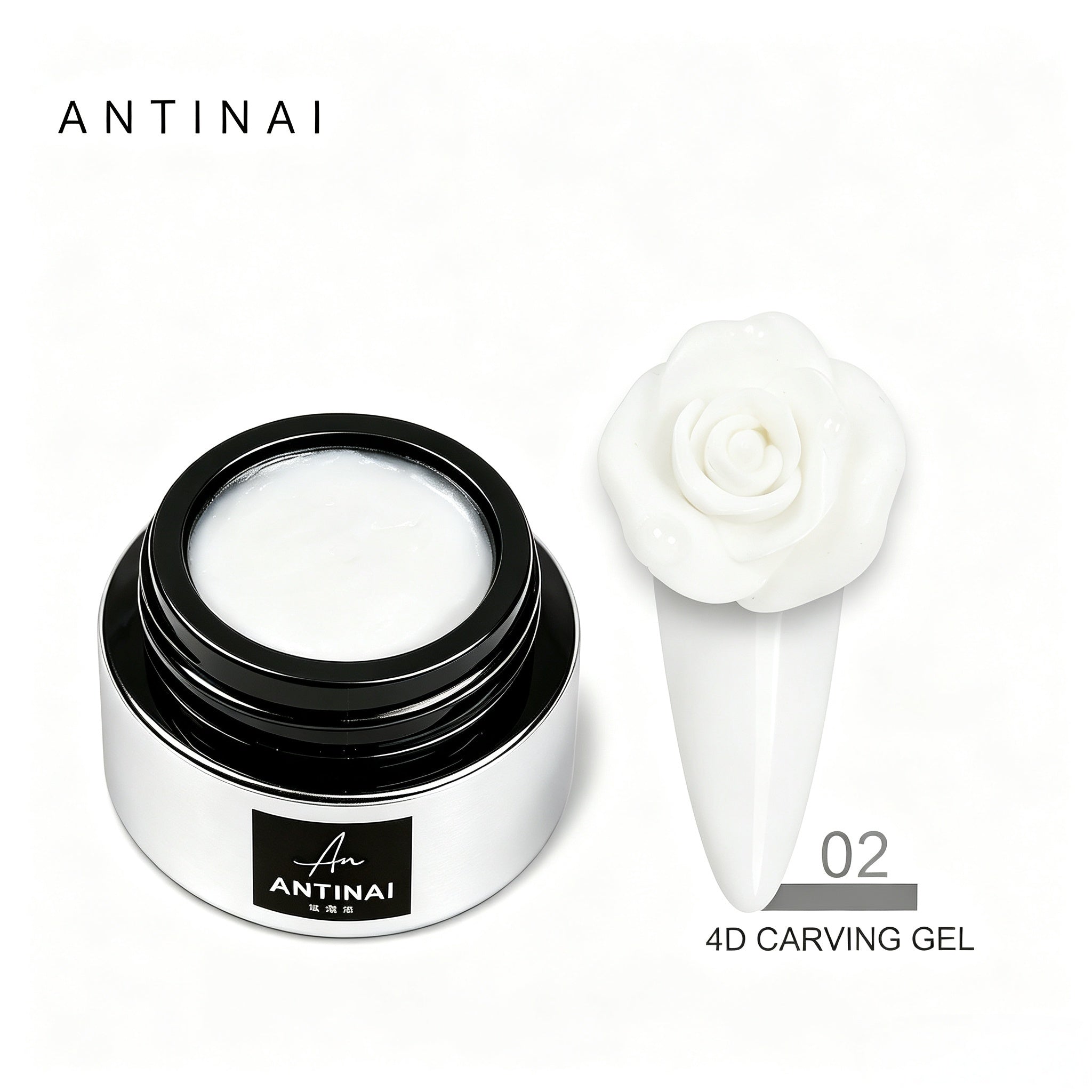 ANTINAI 12‑Colors 4D Nail Carving Gel Non‑Wipe Sculpture Gel for 3D Nail Art Modeling DIY Manicure