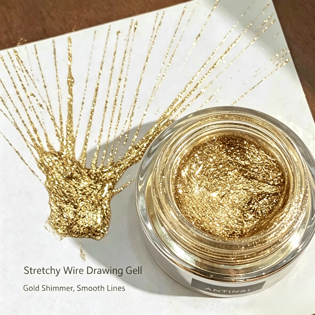 Metallic Glitter Drawing Spider Gel For DIY Nail Art Line‑Design