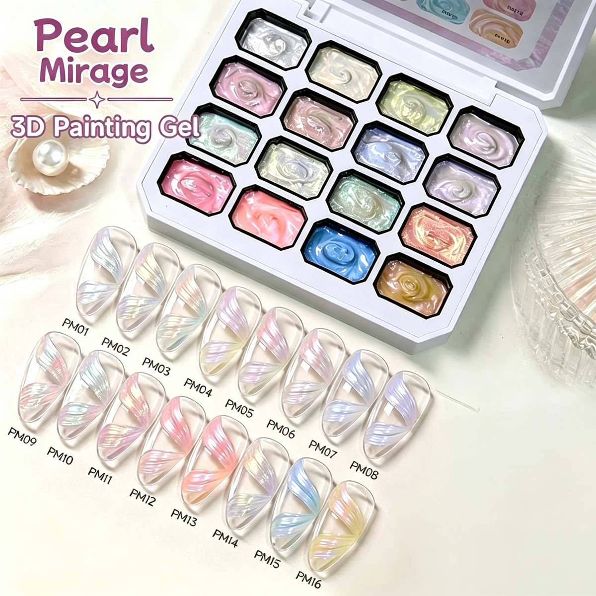 4‑Piece Set 4‑in‑1 Pat Painting Gel Palette, Creamy Nail Patting Gel for Ombre Gradient, Nail Stamping & Painting, UV LED Nail Art Gel Polish Set for Salon Home Use