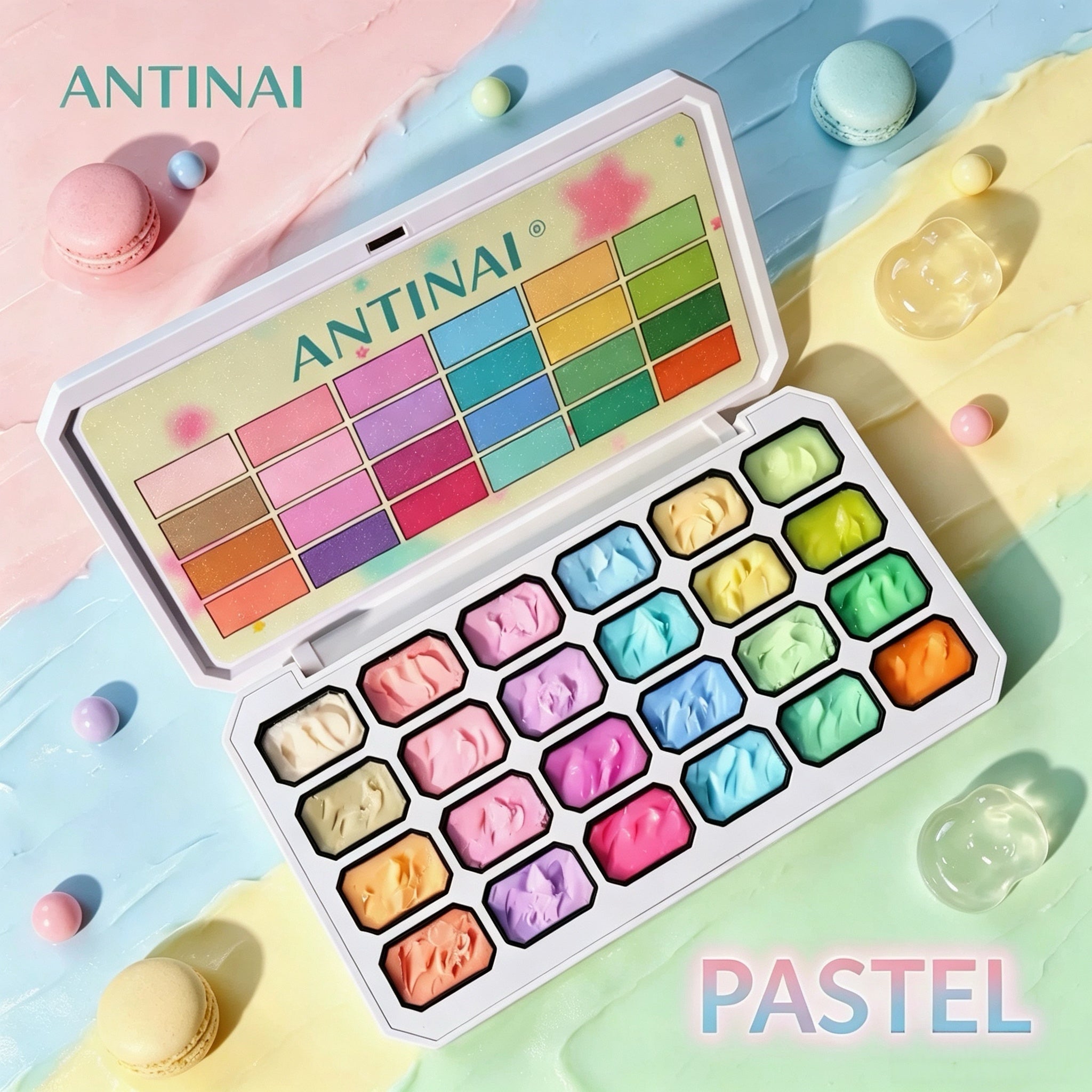 ANTINAI 5D Carving Gel Palette 24 Colors 3D Sculpting Painting Gel Solid Nail Gel For DIY Nail Art Embossed Decoration
