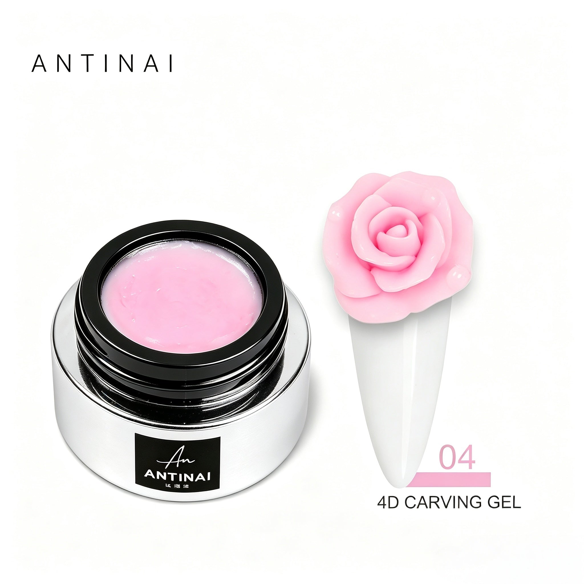 ANTINAI 12‑Colors 4D Nail Carving Gel Non‑Wipe Sculpture Gel for 3D Nail Art Modeling DIY Manicure