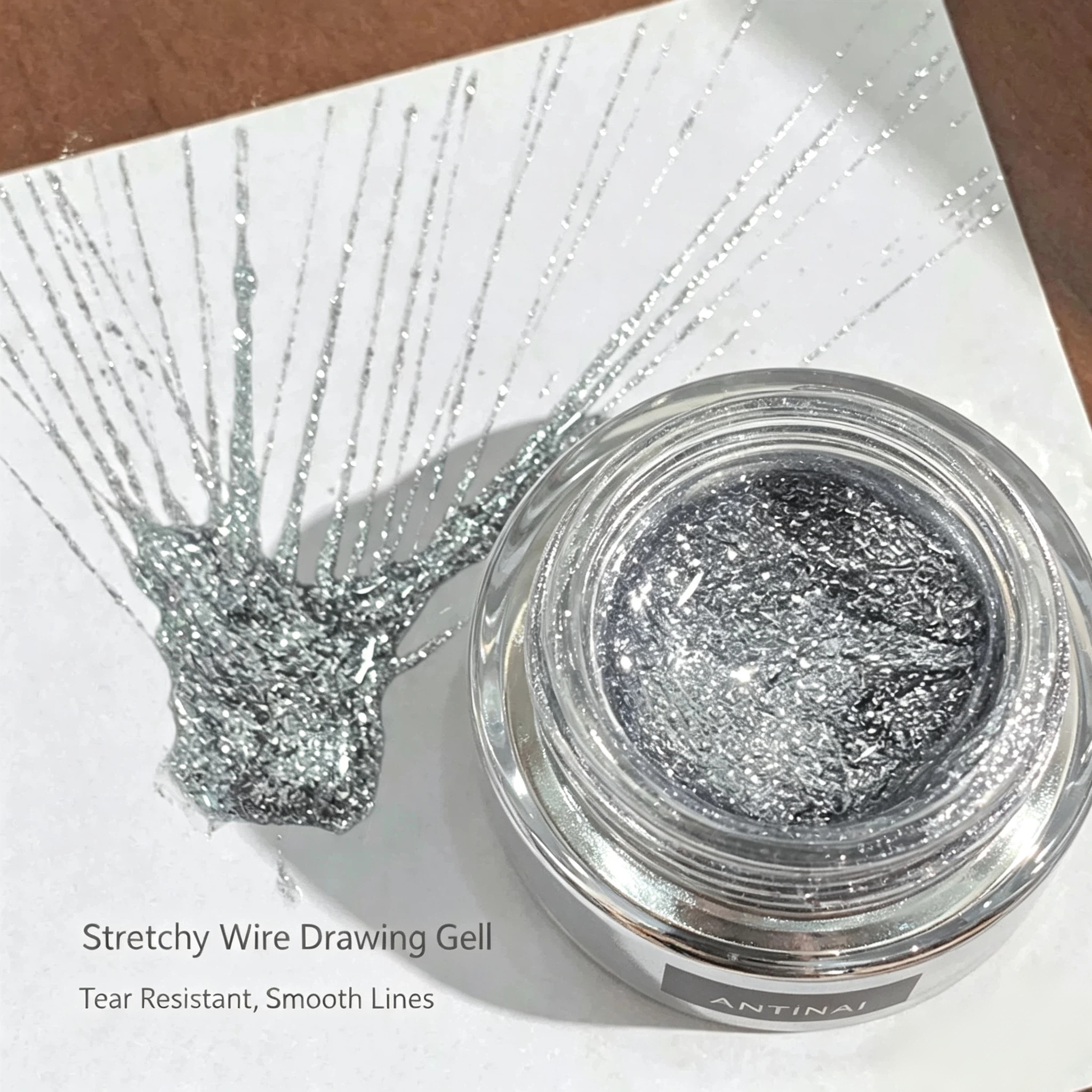Metallic Glitter Drawing Spider Gel For DIY Nail Art Line‑Design