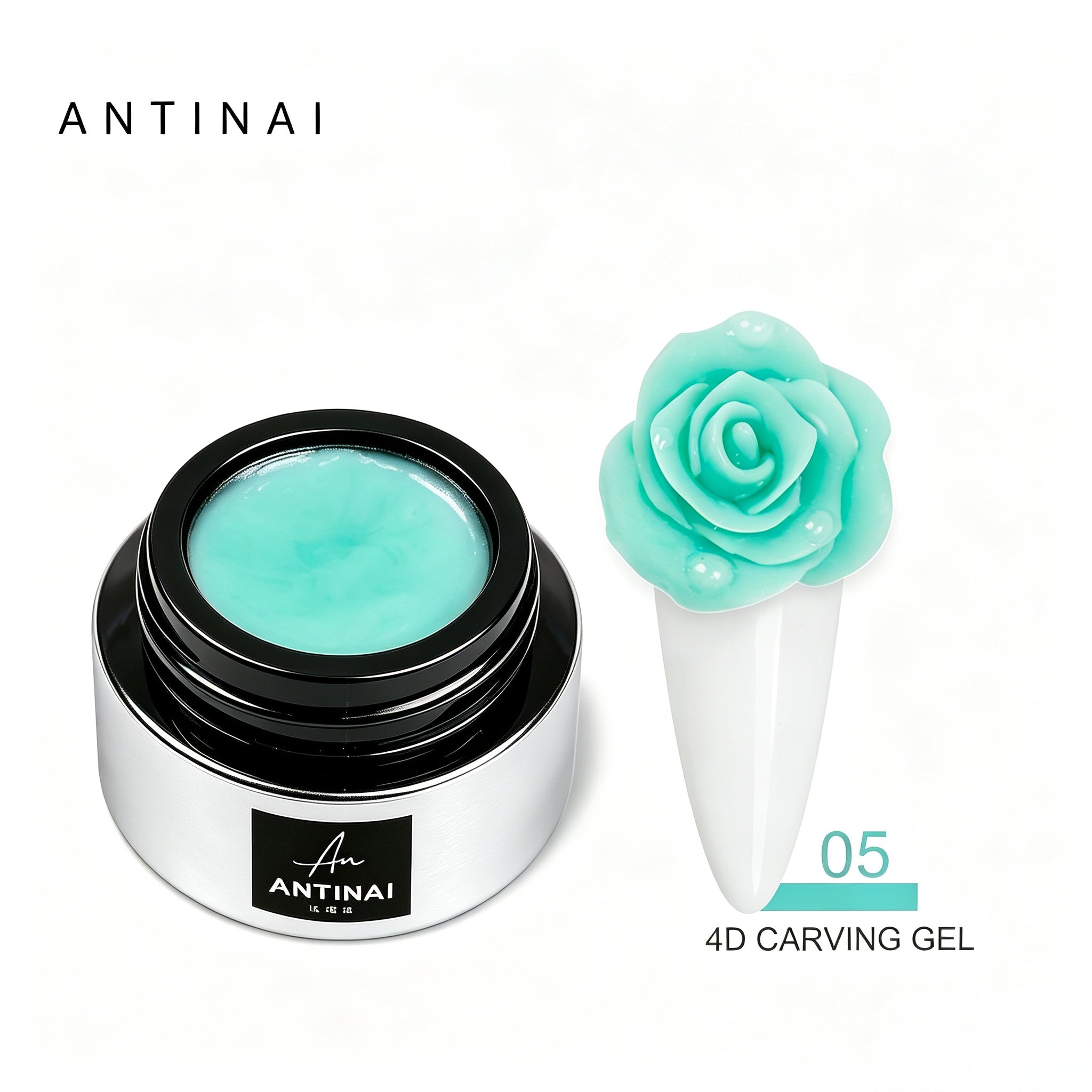 ANTINAI 12‑Colors 4D Nail Carving Gel Non‑Wipe Sculpture Gel for 3D Nail Art Modeling DIY Manicure
