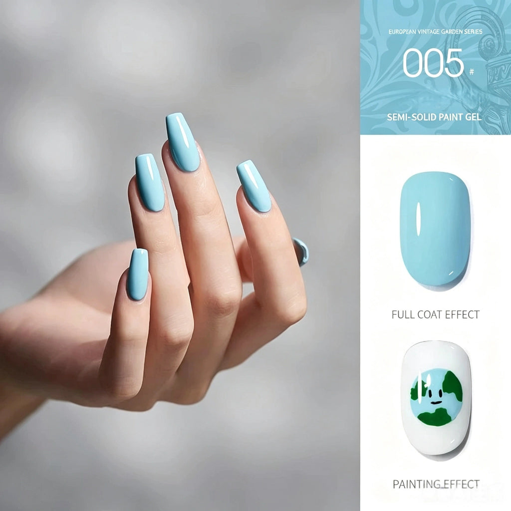 18 Colors Semi‑Solid Nail Paint Gel, Non‑Wipe Cream Gel for Nail Art Painting, Liner & DIY Manicure