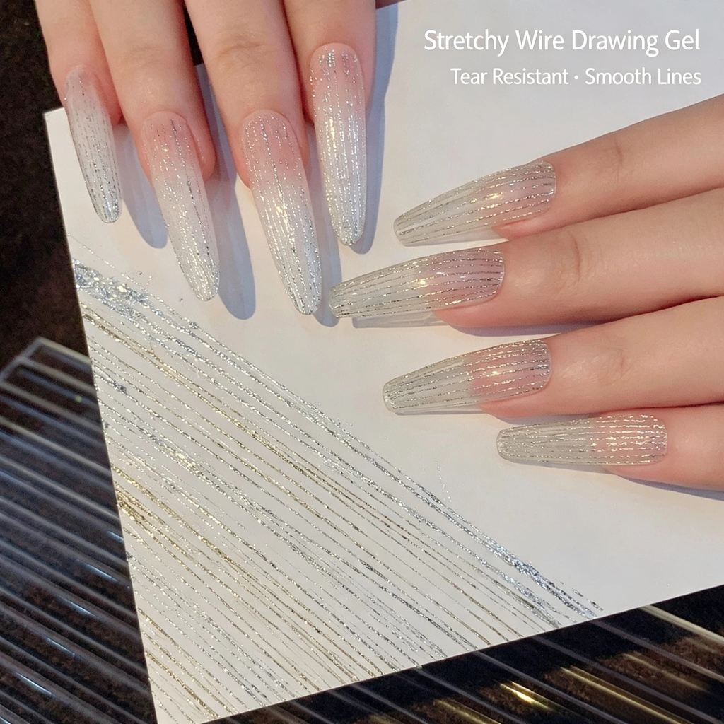 Metallic Glitter Drawing Spider Gel For DIY Nail Art Line‑Design