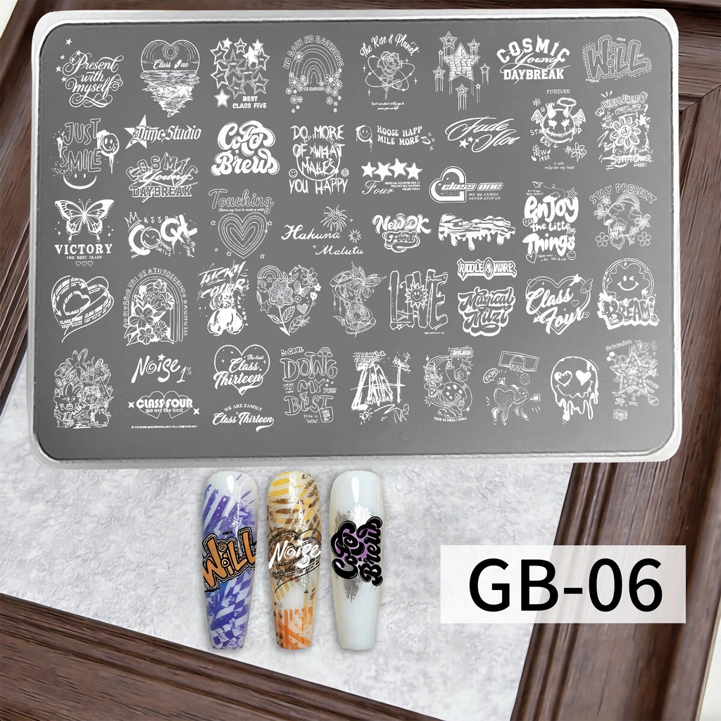 Nail Stamping Plates Set 12 Styles Lace Checkerboard Floral Butterfly Image Plates For DIY Nail Art Manicure Decor