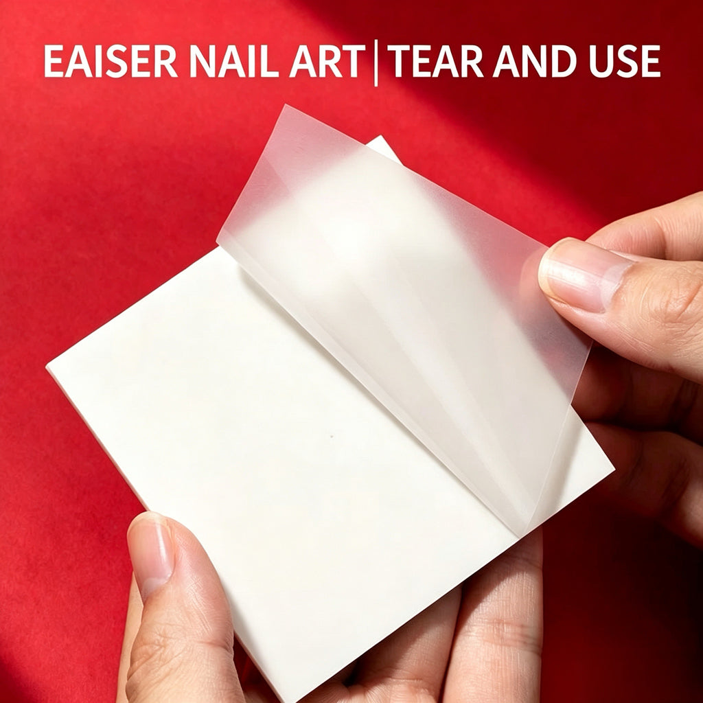 Double‑Sided Nail Mixing Paper, Matte & Smooth Disposable Transparent Palette Paper For Patting Gel Color Mixing Nail Art