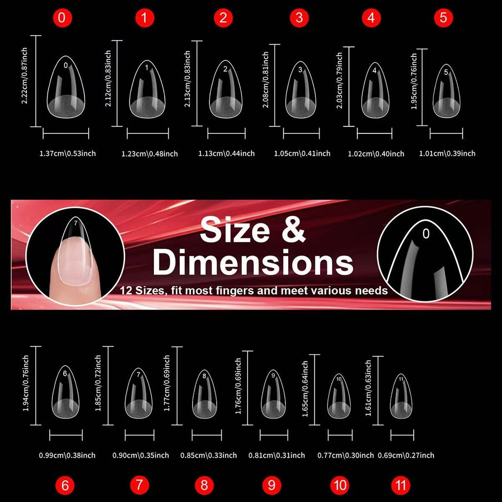ANTINAI Soft Gel Nail Tips 240Pcs – Half Matte No-File Press-On Nail Tips Multi Shape Clear Full Cover False Nails for Nail Extension DIY Manicure