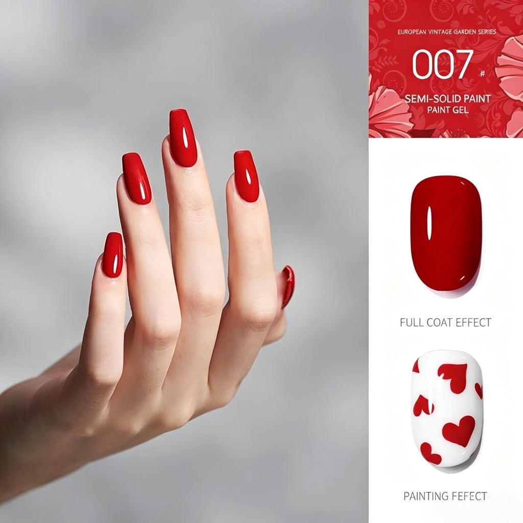 18 Colors Semi‑Solid Nail Paint Gel, Non‑Wipe Cream Gel for Nail Art Painting, Liner & DIY Manicure
