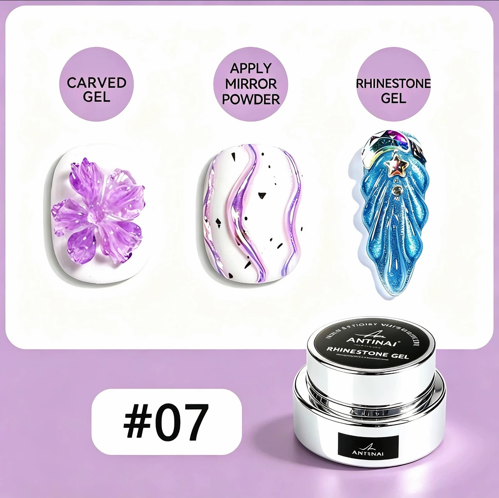 ANTINAI 12 Colors Molding Gel, 3D Sculpture Nail Art Gel, Self‑Leveling Low Odor Nail Carving Gel