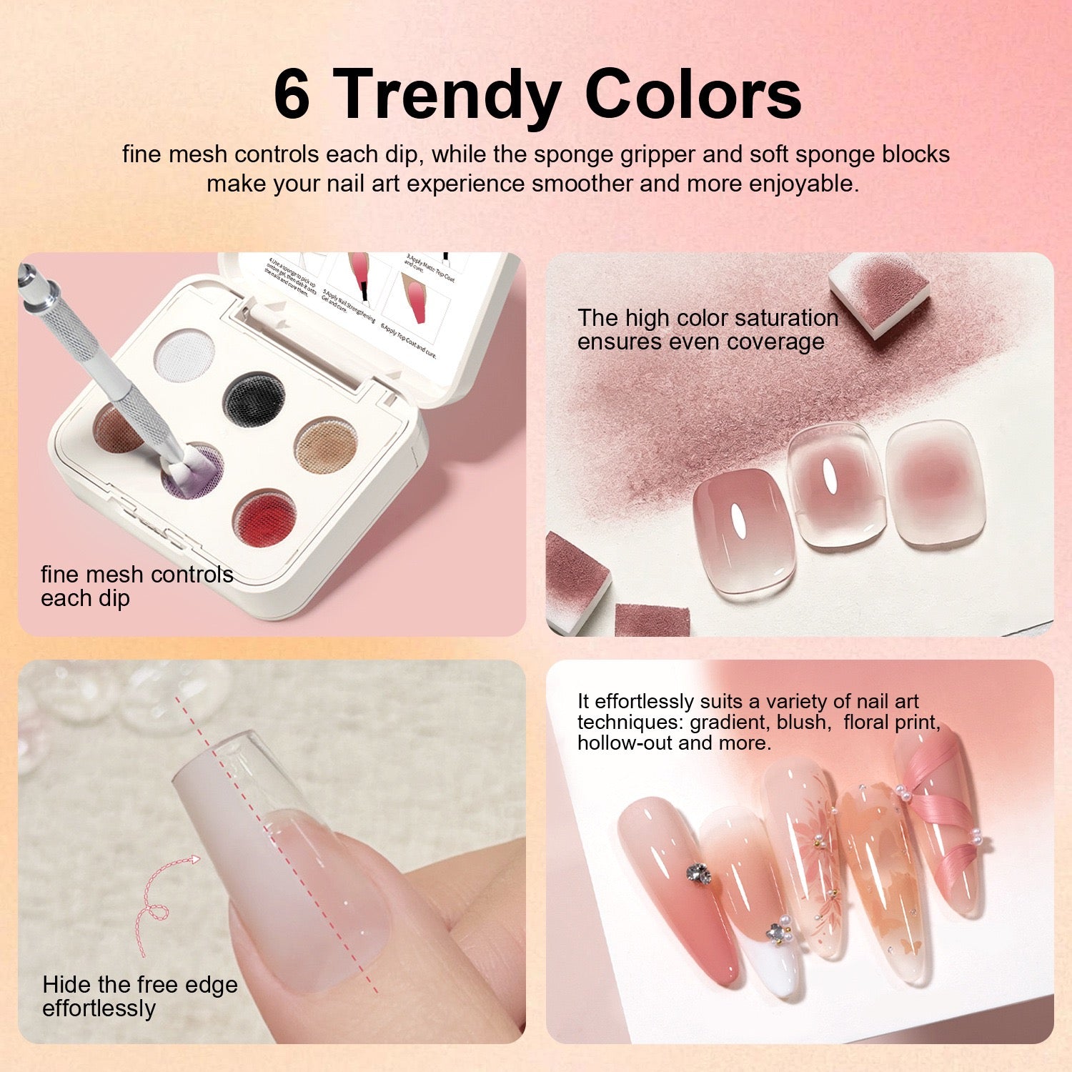 ANTINAI Wash-free Painting Gel – 6 Colors Set (Soak-Off UV/LED)