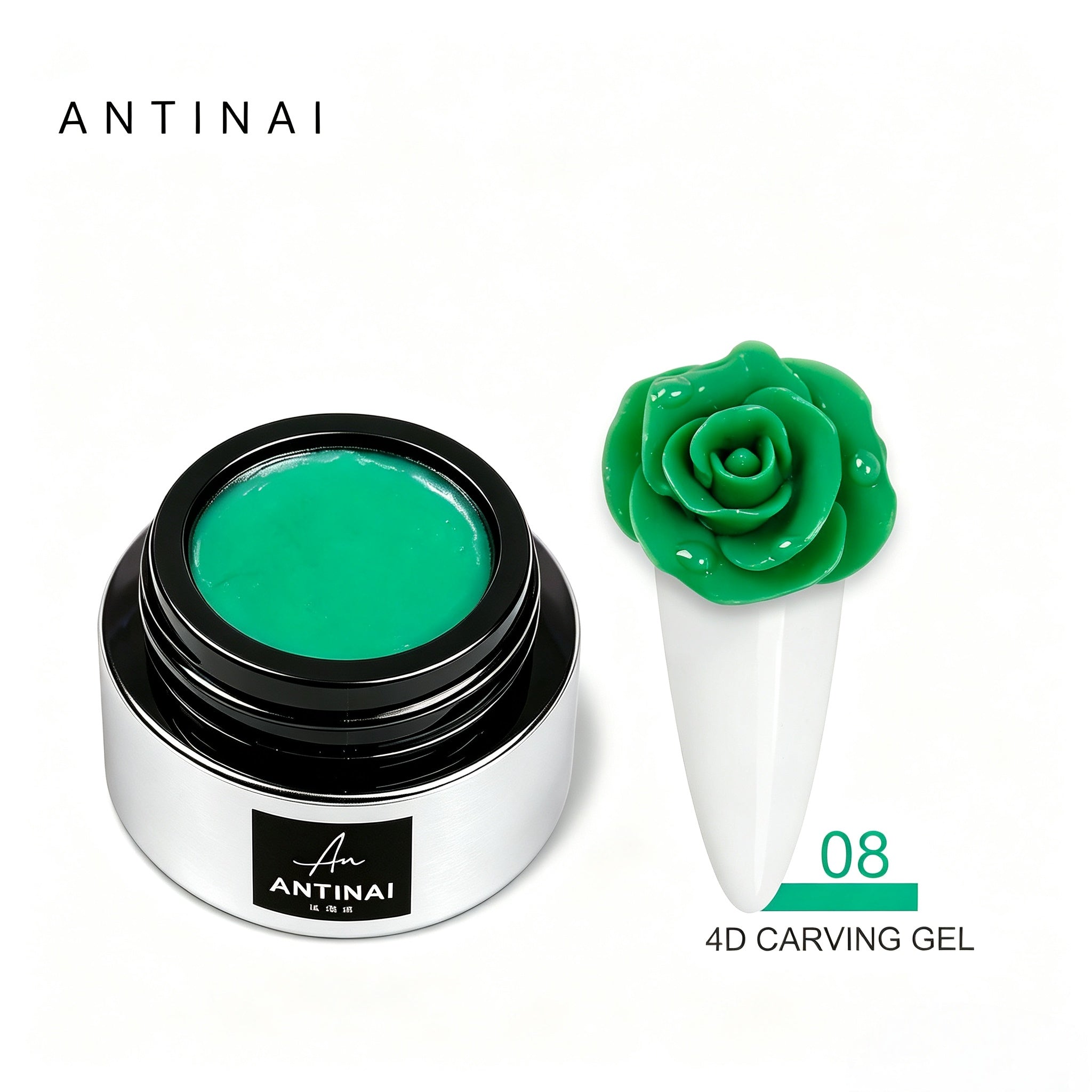 ANTINAI 12‑Colors 4D Nail Carving Gel Non‑Wipe Sculpture Gel for 3D Nail Art Modeling DIY Manicure