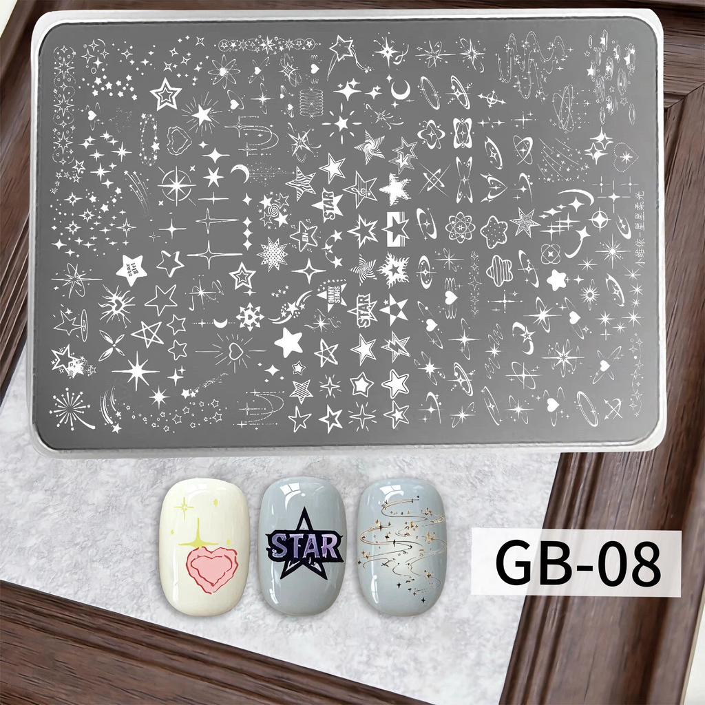 Nail Stamping Plates Set 12 Styles Lace Checkerboard Floral Butterfly Image Plates For DIY Nail Art Manicure Decor