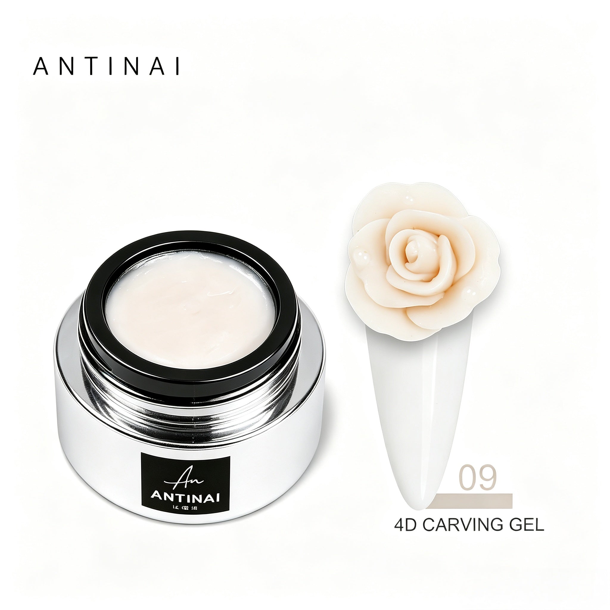 ANTINAI 12‑Colors 4D Nail Carving Gel Non‑Wipe Sculpture Gel for 3D Nail Art Modeling DIY Manicure