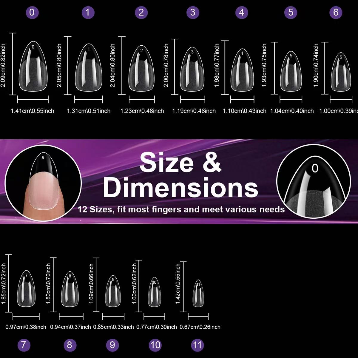 ANTINAI Soft Gel Nail Tips 240Pcs – Half Matte No-File Press-On Nail Tips Multi Shape Clear Full Cover False Nails for Nail Extension DIY Manicure