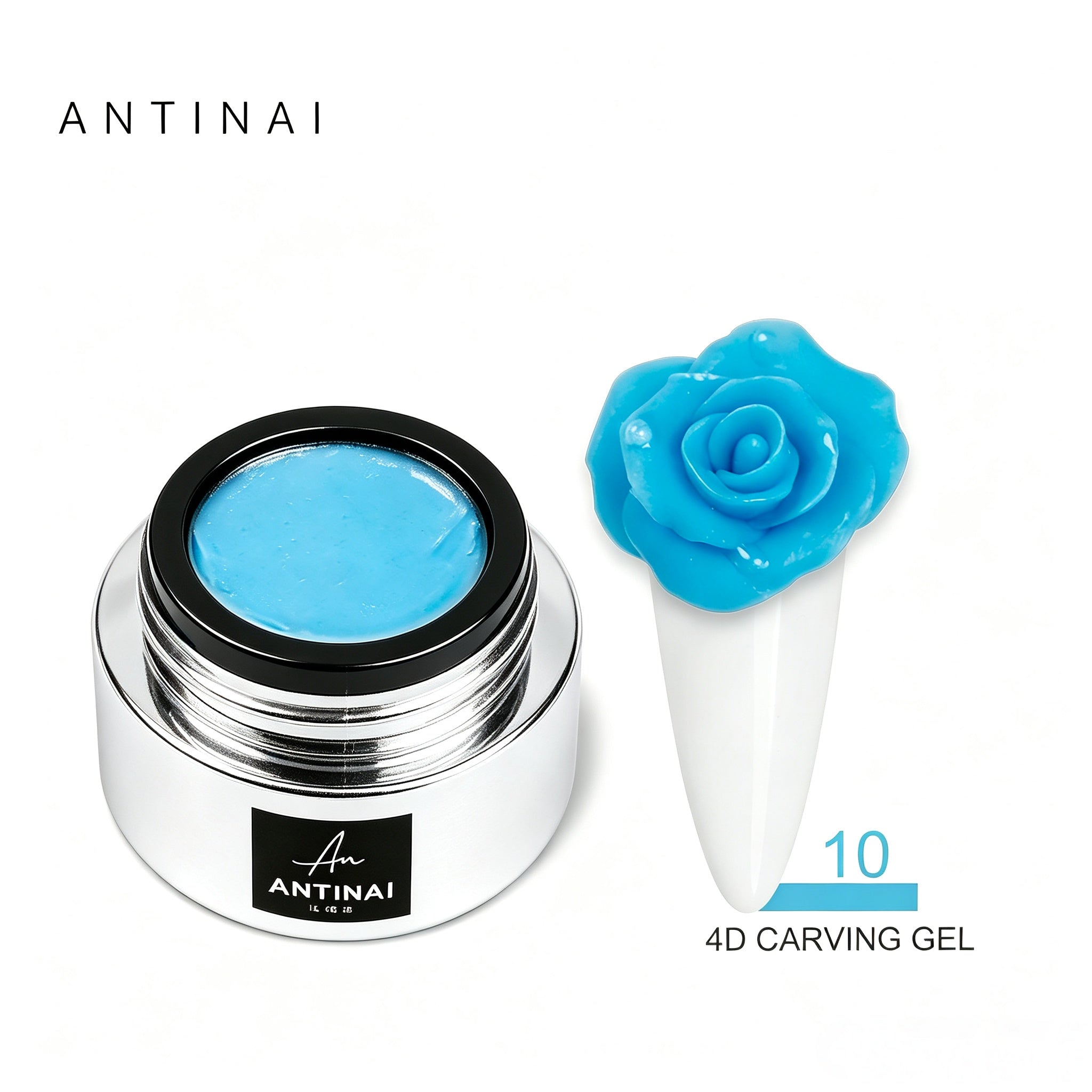 ANTINAI 12‑Colors 4D Nail Carving Gel Non‑Wipe Sculpture Gel for 3D Nail Art Modeling DIY Manicure