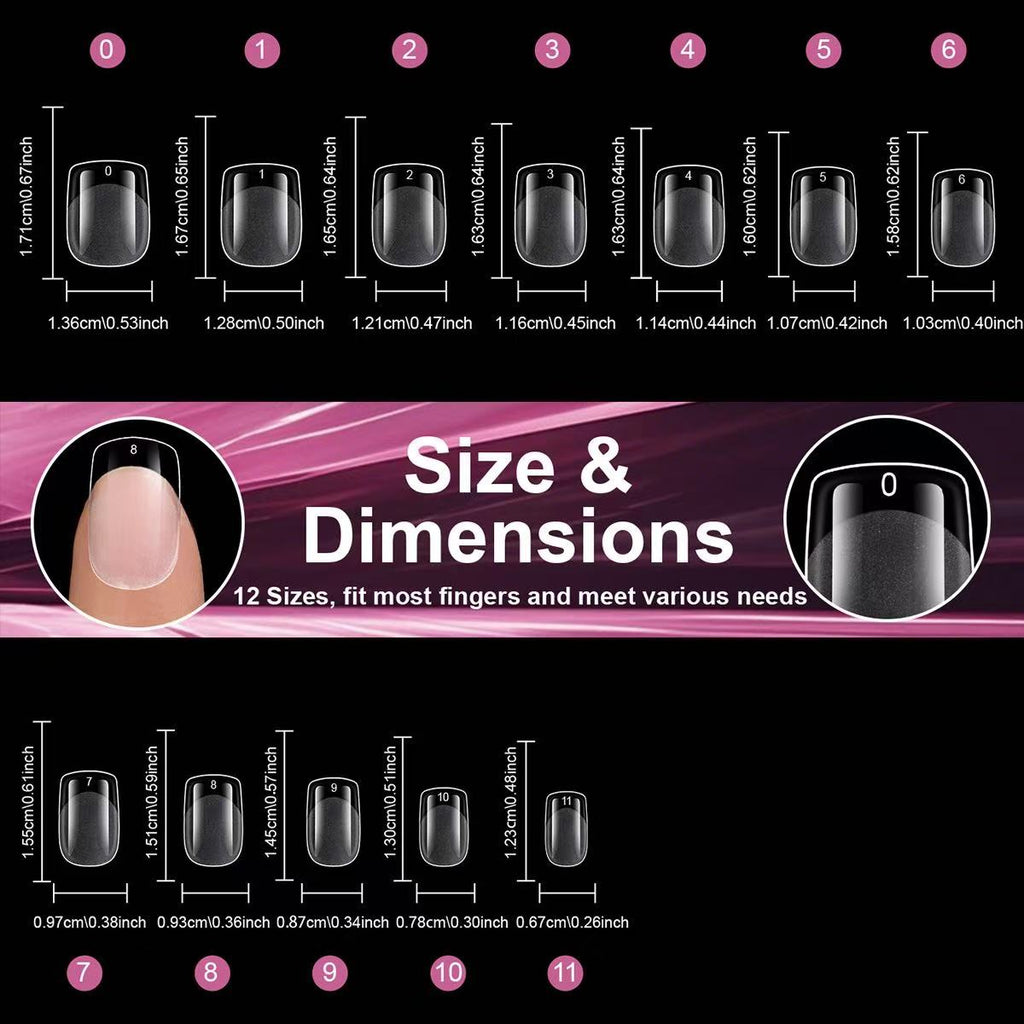 ANTINAI Soft Gel Nail Tips 240Pcs – Half Matte No-File Press-On Nail Tips Multi Shape Clear Full Cover False Nails for Nail Extension DIY Manicure