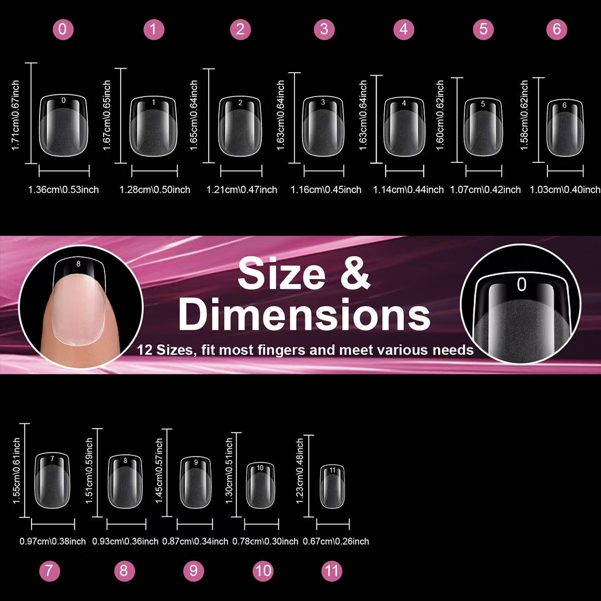 ANTINAI Soft Gel Nail Tips 240Pcs – Half Matte No-File Press-On Nail Tips Multi Shape Clear Full Cover False Nails for Nail Extension DIY Manicure