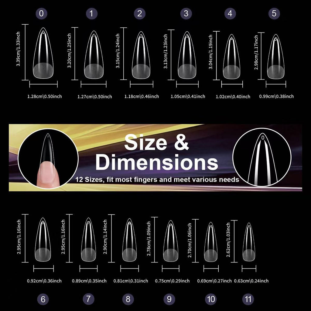 ANTINAI Soft Gel Nail Tips 240Pcs – Half Matte No-File Press-On Nail Tips Multi Shape Clear Full Cover False Nails for Nail Extension DIY Manicure