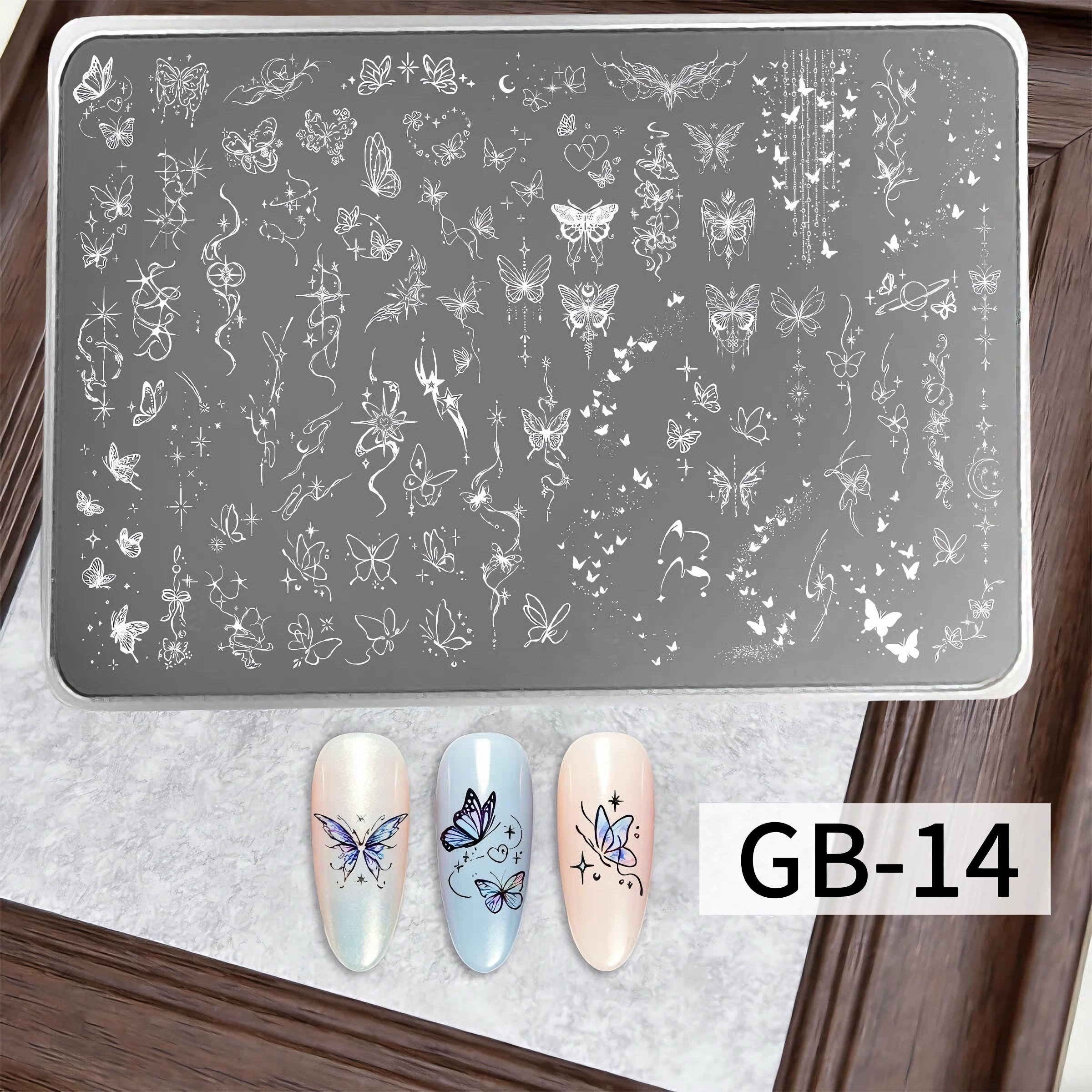Nail Stamping Plates Set 12 Styles Lace Checkerboard Floral Butterfly Image Plates For DIY Nail Art Manicure Decor