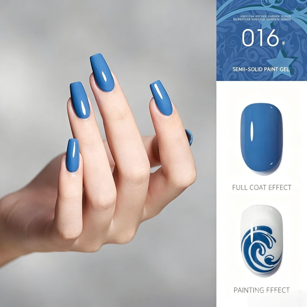 18 Colors Semi‑Solid Nail Paint Gel, Non‑Wipe Cream Gel for Nail Art Painting, Liner & DIY Manicure