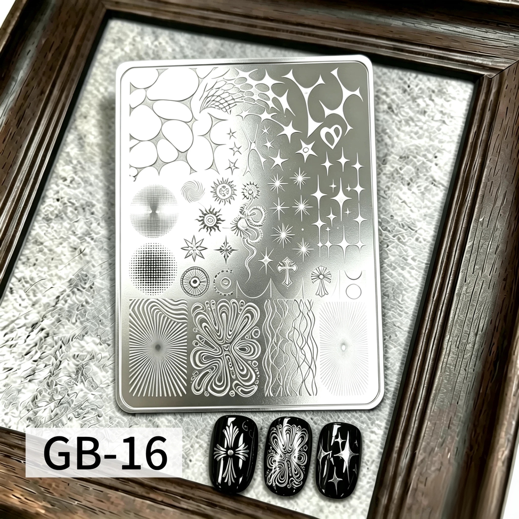 Nail Stamping Plates Set 12 Styles Lace Checkerboard Floral Butterfly Image Plates For DIY Nail Art Manicure Decor