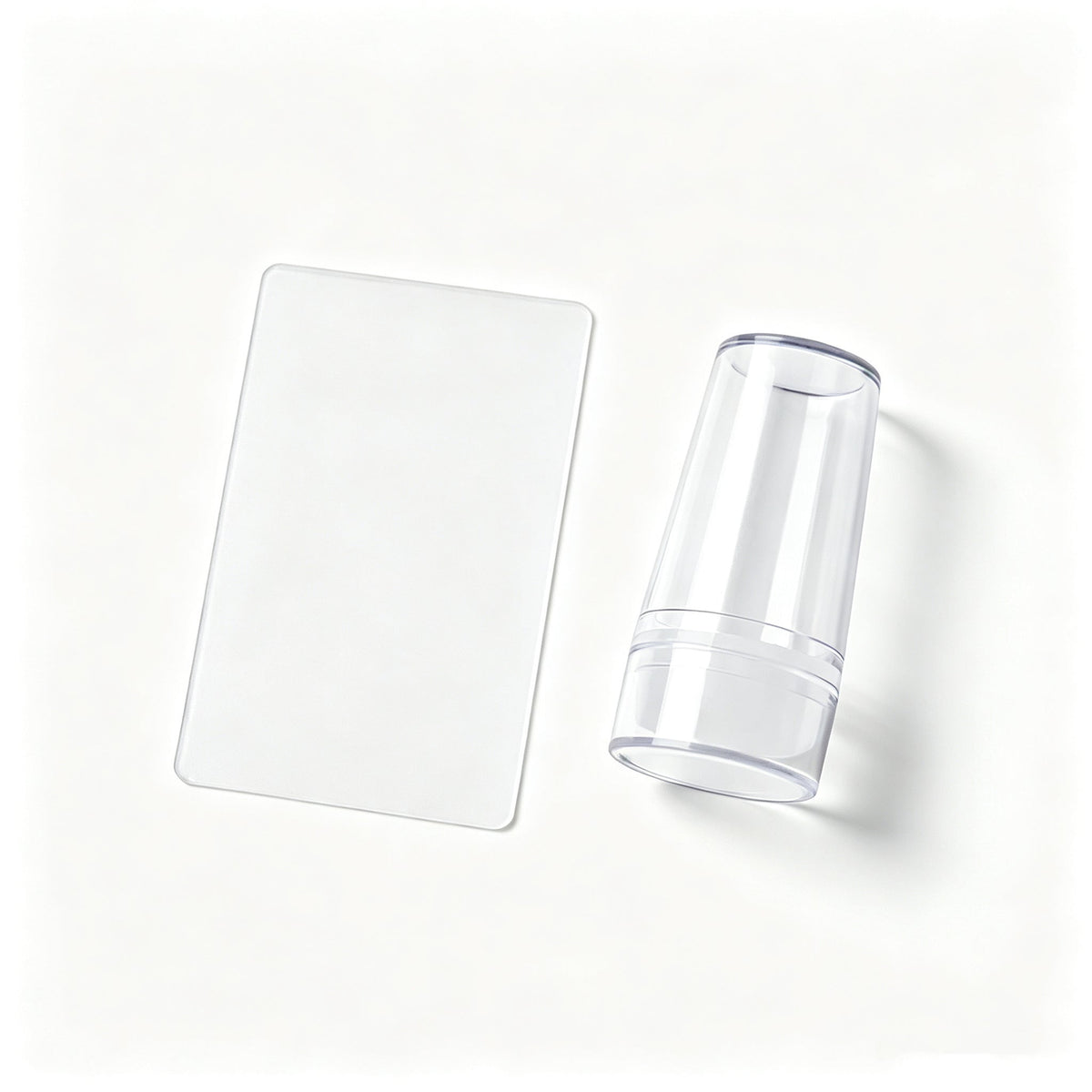 ANTINAI Clear Silicone French Tip Nail Stamper & Scraper Set | Soft Tear-Resistant Stamping Tool