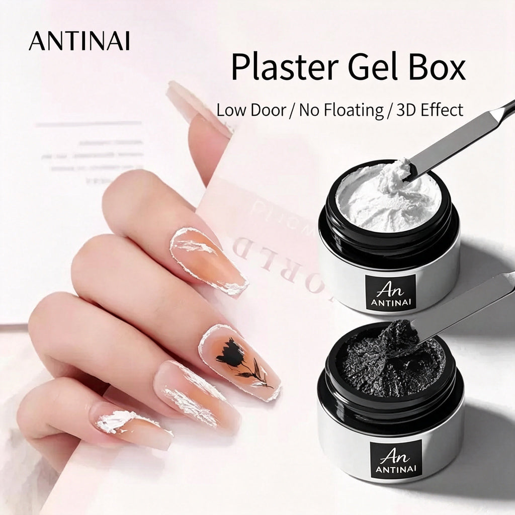 ANTINAI 3D Gypsum Nail Sculpture Gel Non‑Flow Texture for Textured Nail Art