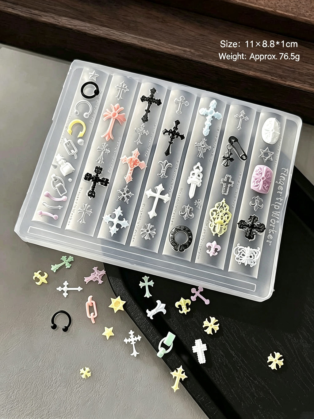 Cross & Heart Butterfly Silicone Nail Mold｜3D Relief Nail Art Mould for Relief Gel, Molding Gel
