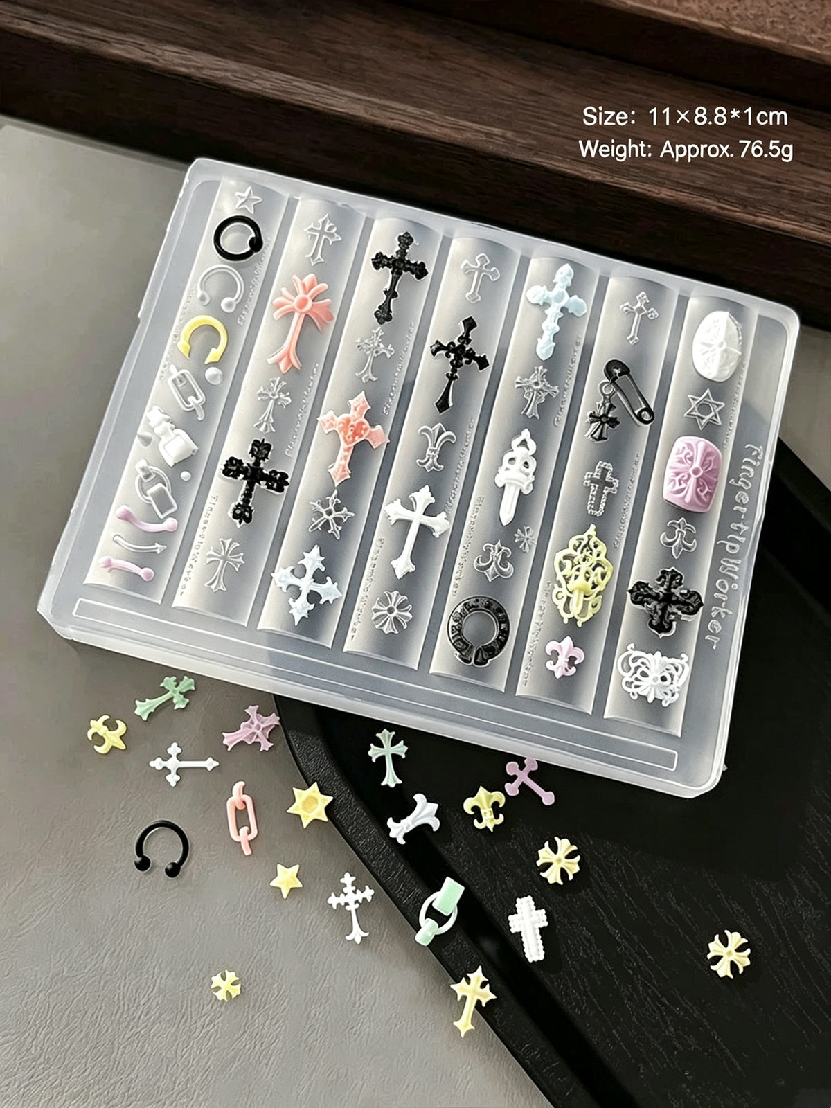 Cross & Heart Butterfly Silicone Nail Mold｜3D Relief Nail Art Mould for Relief Gel, Molding Gel