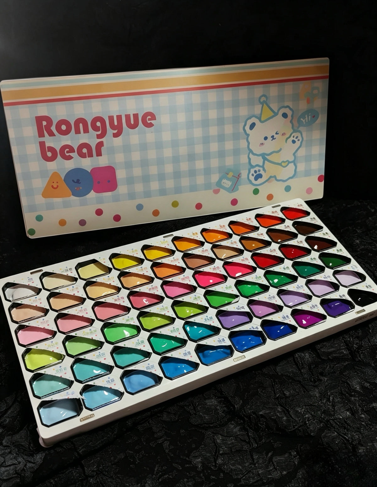 60 Colors Solid Pigment Nail Pudding Gel Palette, Creamy Soft Mist Stamp Gel for Nail Gradient & Painting