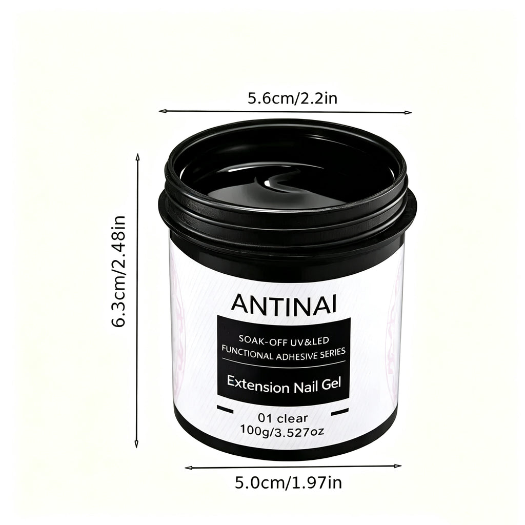 7 in 1 Builder Nail Gel, ANTINAI Multi-Functional Extension Gel for Apex Building, Nail Enhancement, Rhinestone Glue, Nail Shaping