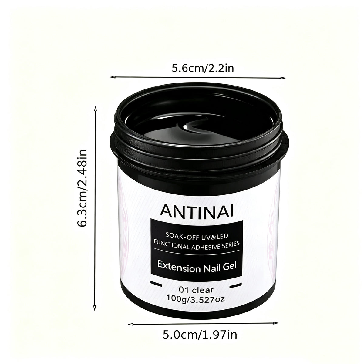 7 in 1 Builder Nail Gel, ANTINAI Multi-Functional Extension Gel for Apex Building, Nail Enhancement, Rhinestone Glue, Nail Shaping