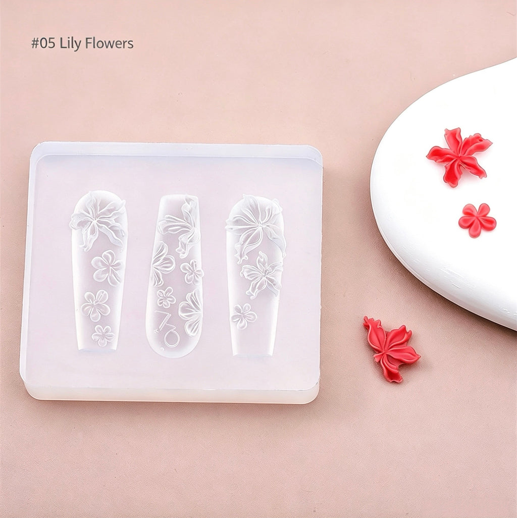 ANTINAI 3D Silicone Nail Art Molds | Embossed Nail Carving & Sculpture Silicone Templates