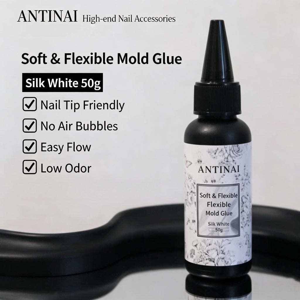 ANTINAI Soft & Flexible Mold Glue – Low‑Odor No‑Bubble UV Gel for 3D Silicone Nail Molds