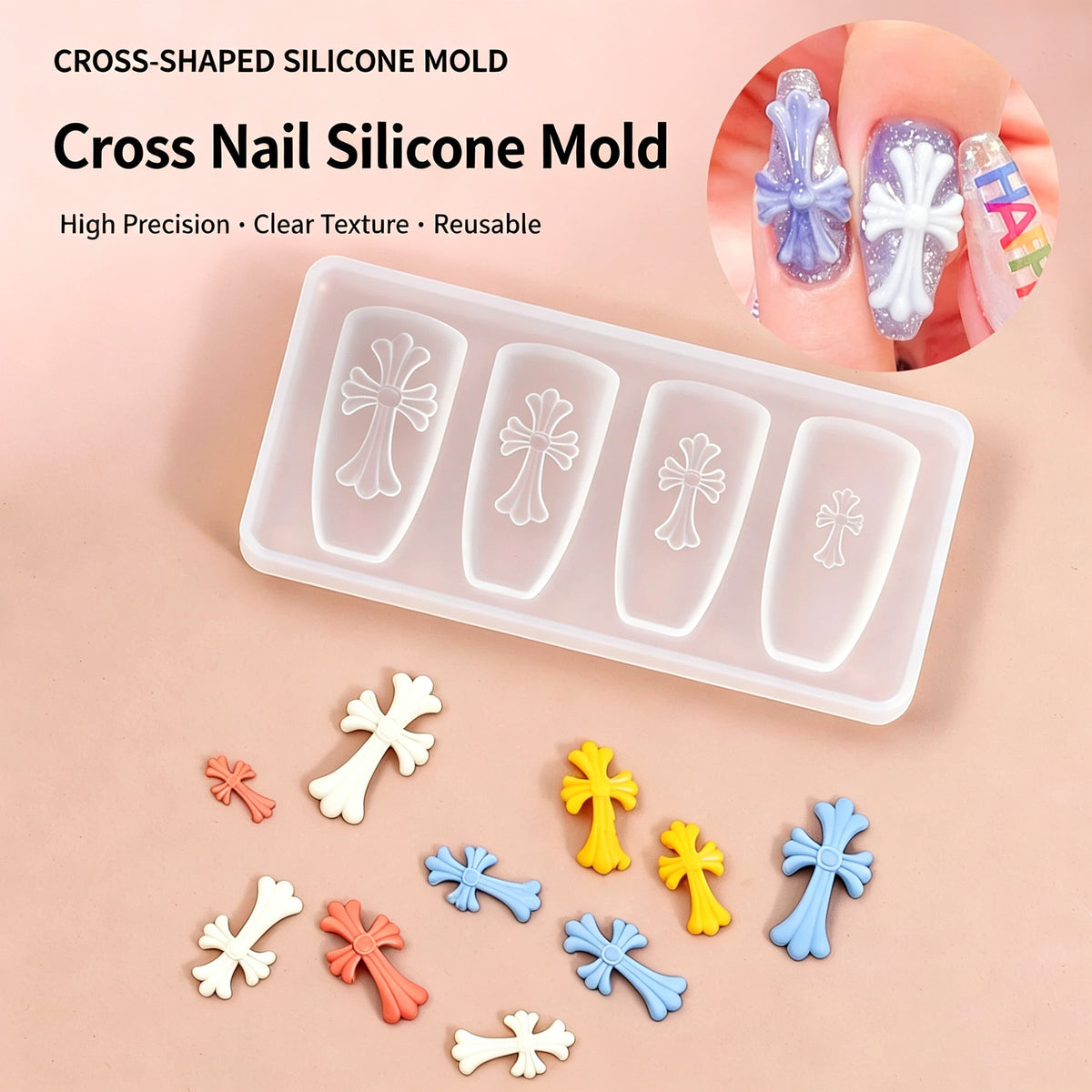 ANTINAI 3D Silicone Nail Art Molds | Embossed Nail Carving & Sculpture Silicone Templates