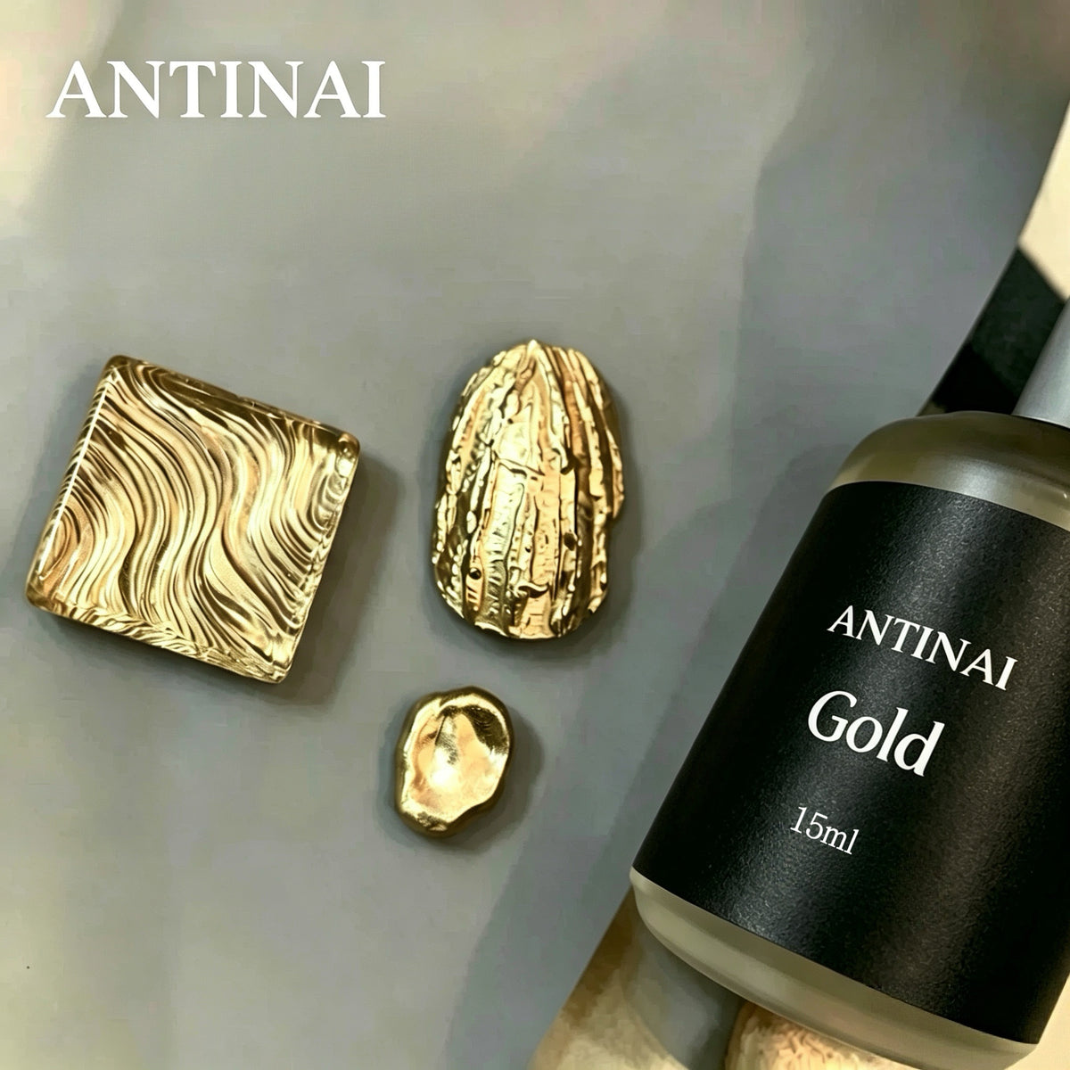 ANTINAI Mirror Metal Painting Gel, Gold, Silver & Pearl White Air-Dry Metallic Liner Gel for Nail Salon Art