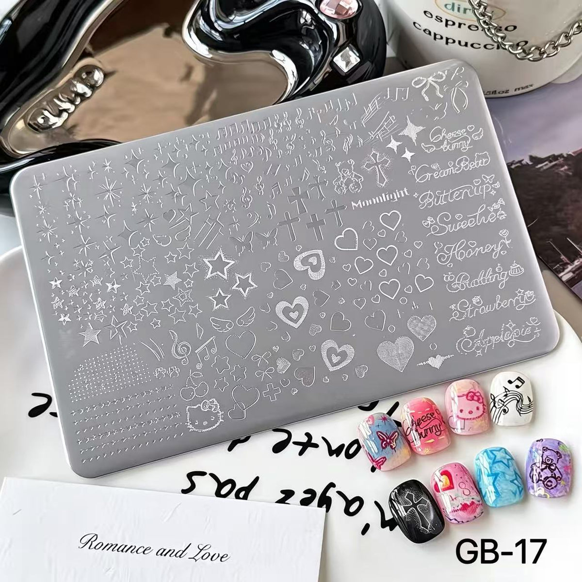 Nail Stamping Plates Set 12 Styles Lace Checkerboard Floral Butterfly Image Plates For DIY Nail Art Manicure Decor