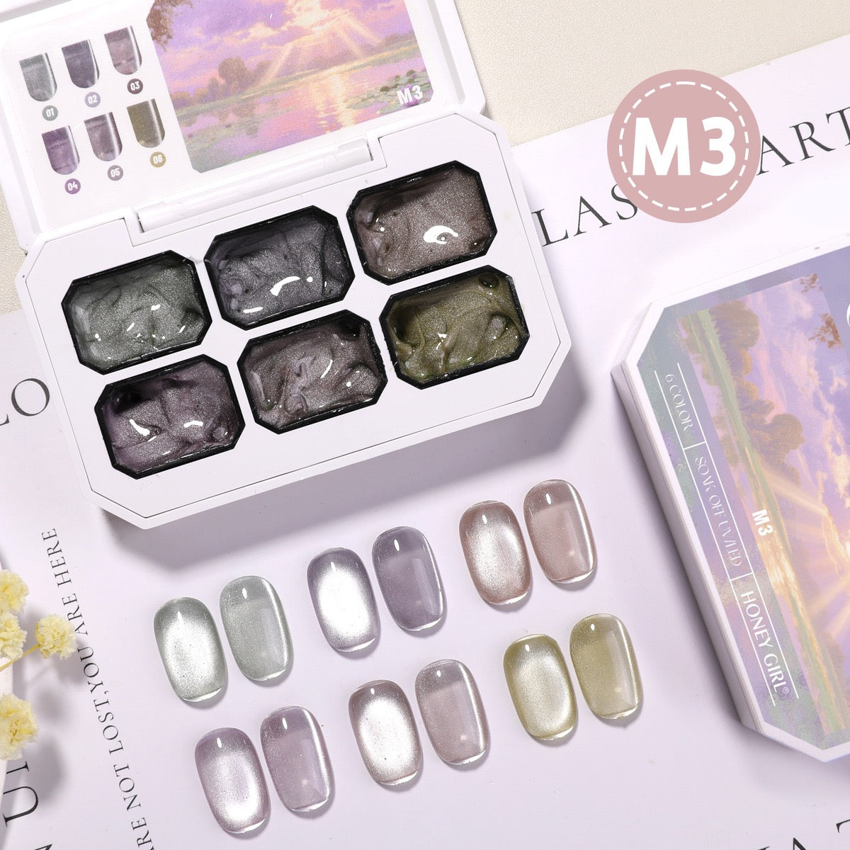 6 Colors Chameleon Magnetic Cat Eye Gel Polish Set