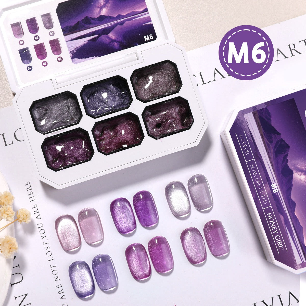6 Colors Chameleon Magnetic Cat Eye Gel Polish Set