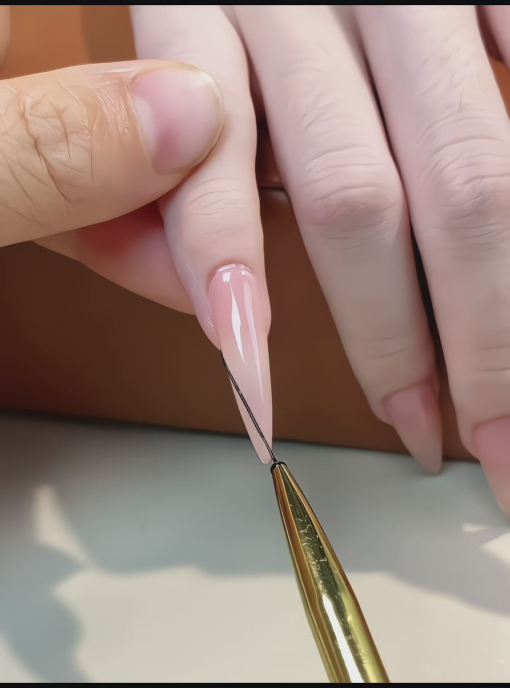 Ultra Thin Nail Liner Brush , Professional Fine Line Striping Brush for Nail Art Outline, Flower Painting, Gradient Design