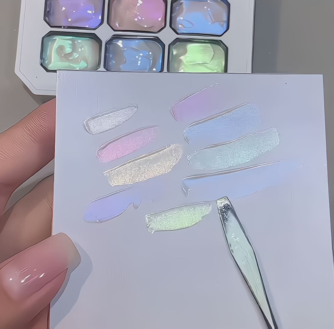 ANTINAI 9‑Colors Nail Art Gel Palette Pigment Set Semi‑Solid Gel for DIY Manicure Nail Decoration